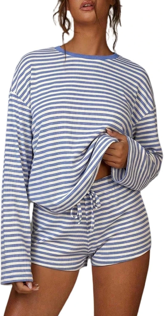 Striped Knit Lounge Set