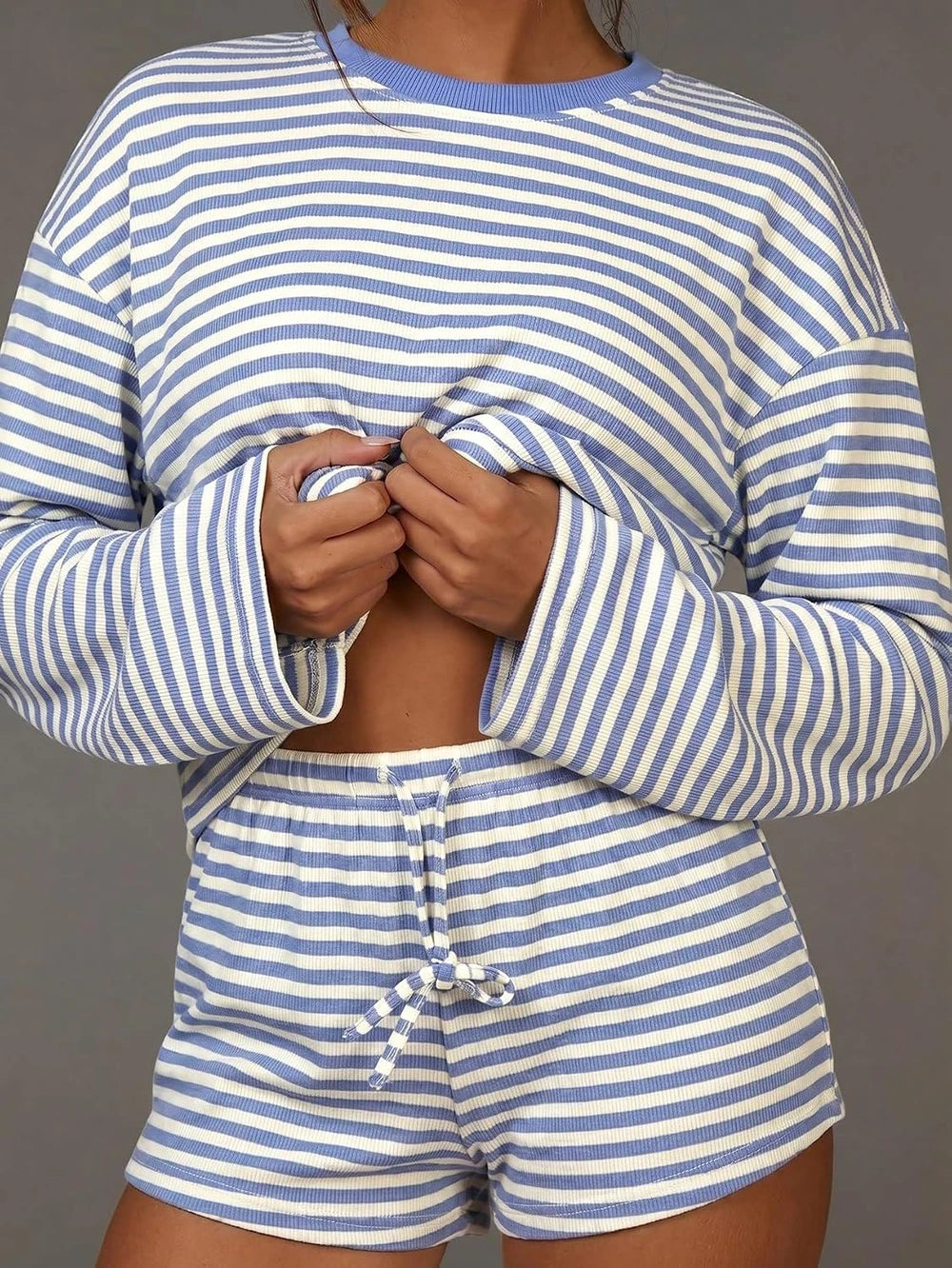 Striped Knit Lounge Set